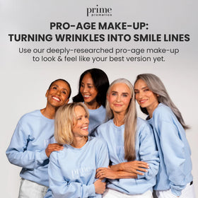 Prime Prometics lifestyle shot mature woman wearing lifted, defined lashes
