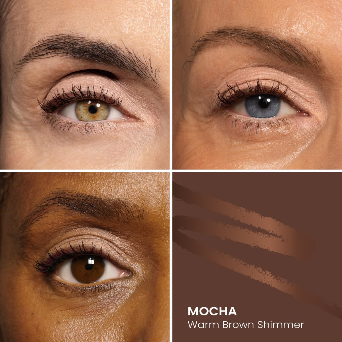 Prime Prometics texture swatch of Mocha Shimmer showing smooth pigmentation