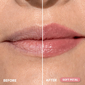 prime prometics primeLip applied on lips demonstrating buildable tint and natural plumping effect