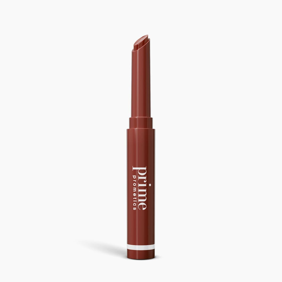 PRIME PROMETICS PrimeLip front packaging showing Cherry Noir shade and slim stick benefit