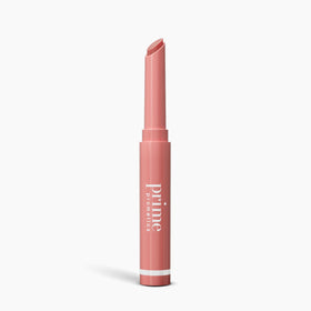 prime prometics primeLip front packaging showing shade Soft Petal and slim stick for effortless color