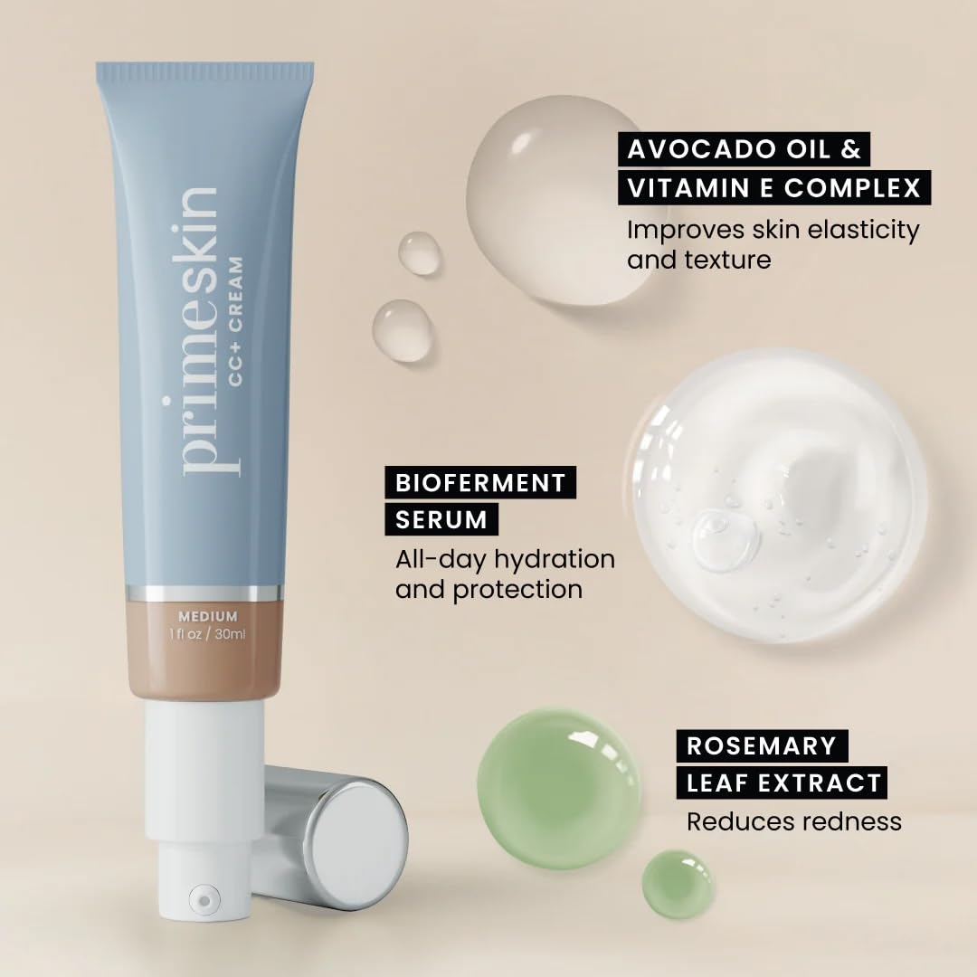 PRIME PROMETICS label ingredients detail showing Bioferment Serum, Avocado Oil, Rosemary benefits