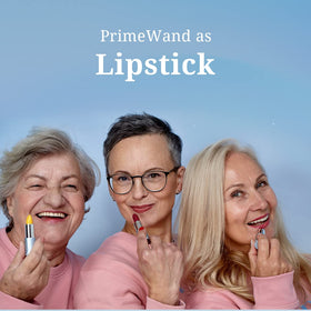 PRIME PROMETICS lip application demonstrating buildable color benefit