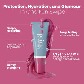 PRIME PROMETICS texture on hand showing hydrating formula and shine