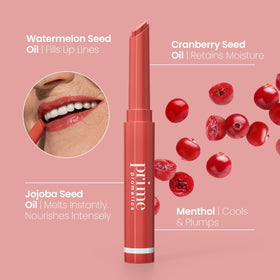 Prime Prometics size comparison next to hand showing travel-ready slim tube