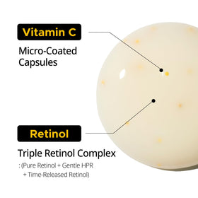 Primera Vitatinol capsule closeup highlighting the vitamin C capsule for stabilized antioxidant delivery