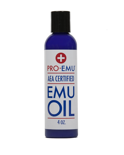 Pro Emu bottle front view showing pure oil and deep moisturizing benefits