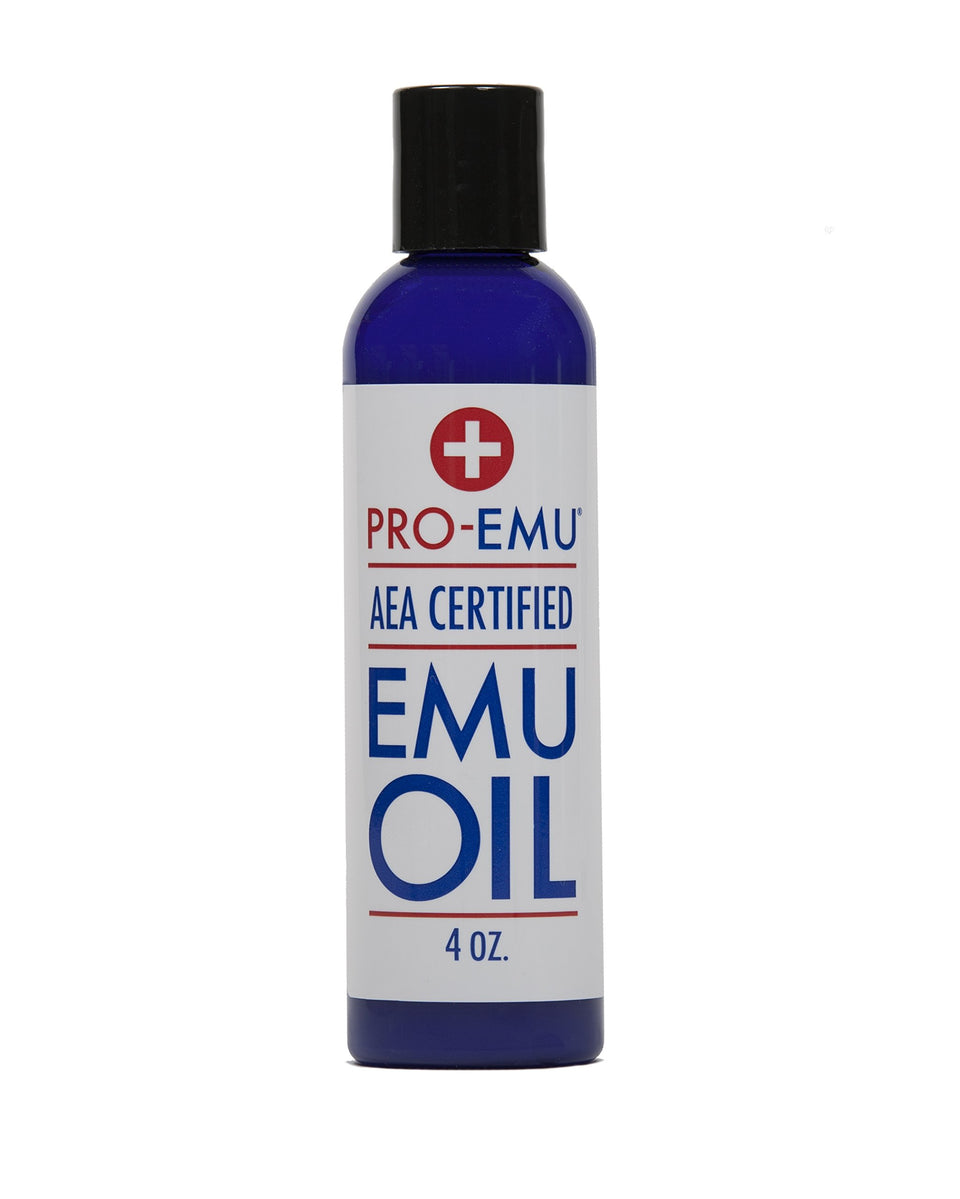 Pro Emu bottle front view showing pure oil and deep moisturizing benefits