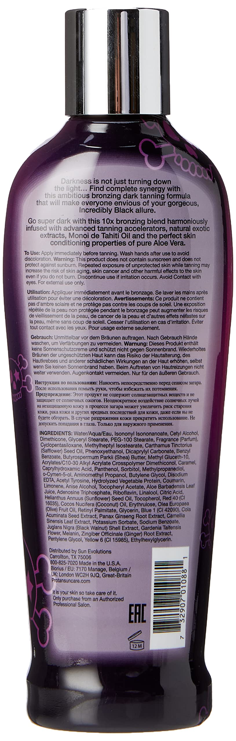 Pro Tan lotion texture close-up highlighting creamy spreadability and hydration benefit