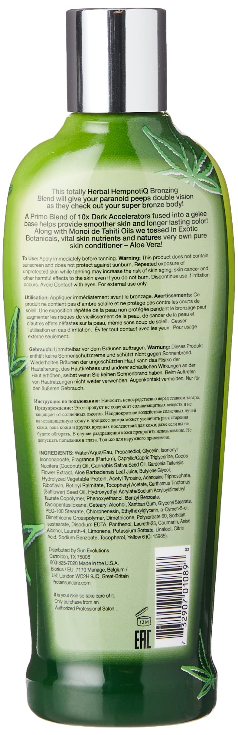 Pro Tan gel-cream texture close-up illustrating fast absorption benefit