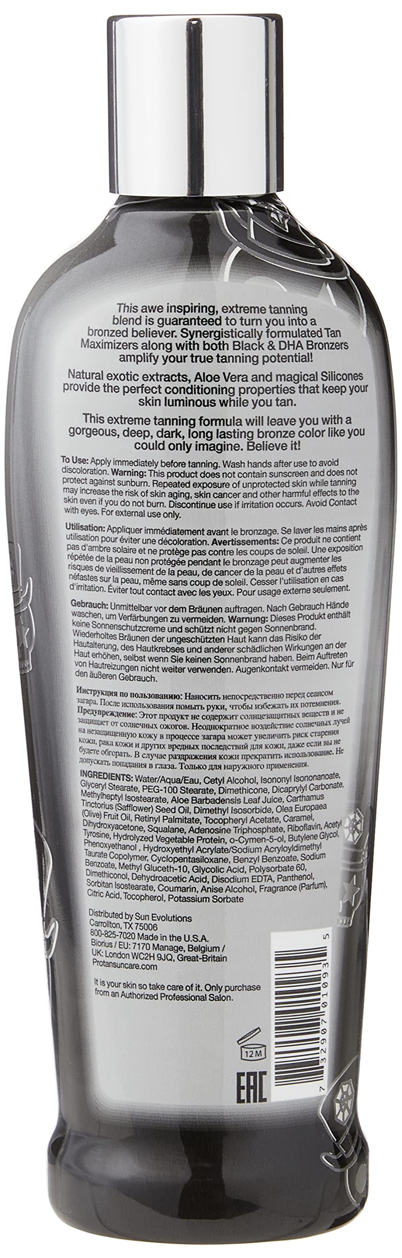Pro Tan lotion texture close-up highlighting silky emulsion and hydration