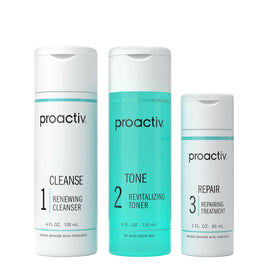 Proactiv front packaging displaying the 3-Step kit and benefits