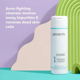 Proactiv on bathroom shelf as part of daily skincare routine