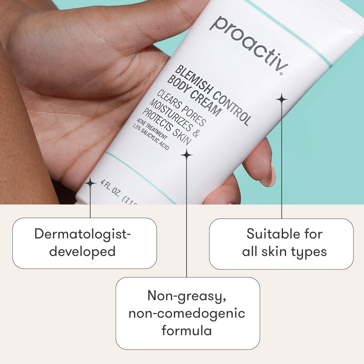 Proactiv application on back demonstrating targeted blemish treatment