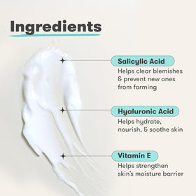 Proactiv texture close-up showing lightweight cream for fast absorption