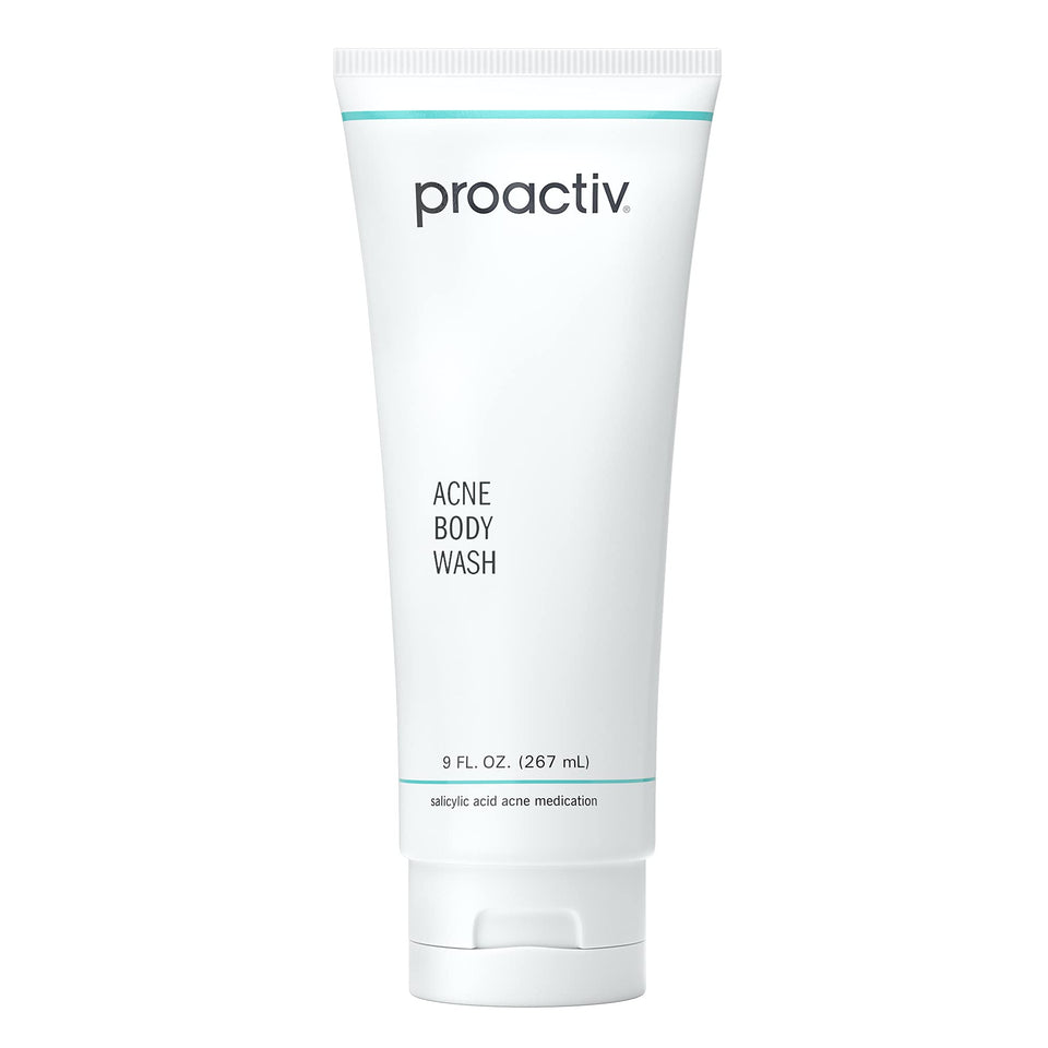 Proactiv front packaging shows bottle and label, clear acne-targeting benefits