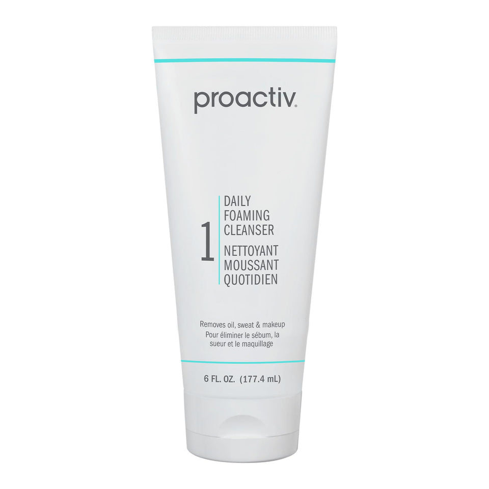 Proactiv front packaging showing bottle and label for clear brand identification and use.