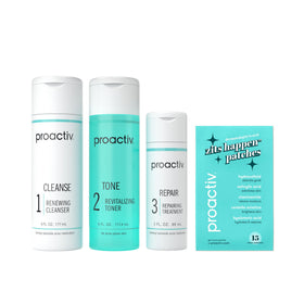 Proactiv front packaging showing the 3-step kit and benefits