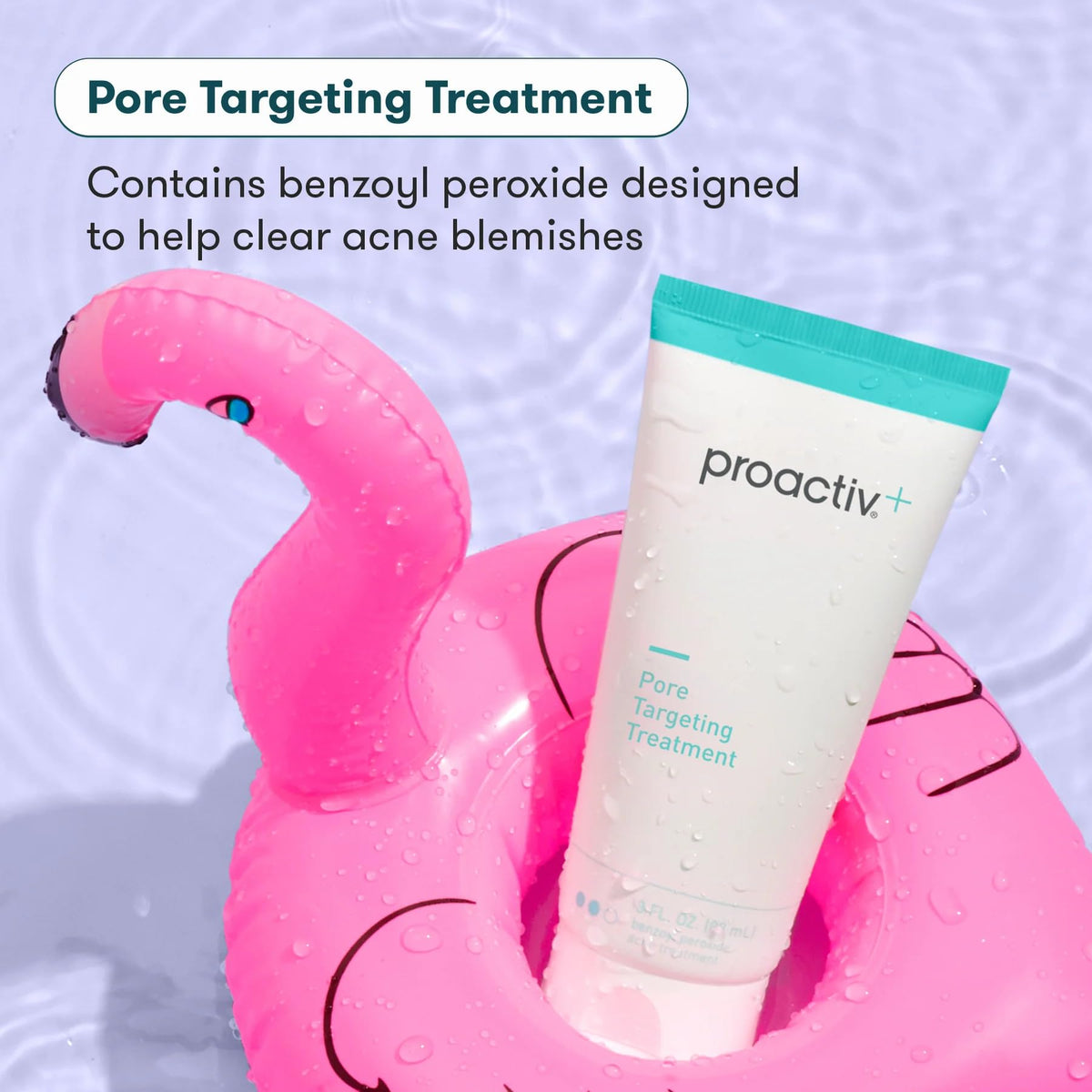 Applying Proactiv gel to cheek to target blemish and reduce visible spots