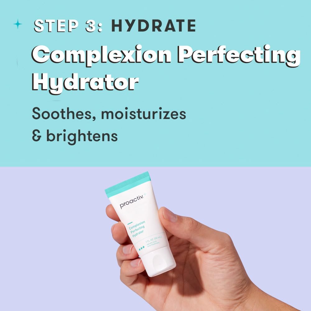 Person using Proactiv in bathroom routine showing easy morning application