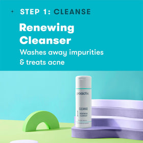 Proactiv products in bathroom routine demonstrating easy daily use
