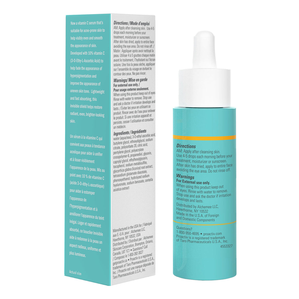 Proactiv serum being applied to cheek showing absorbent, fast action