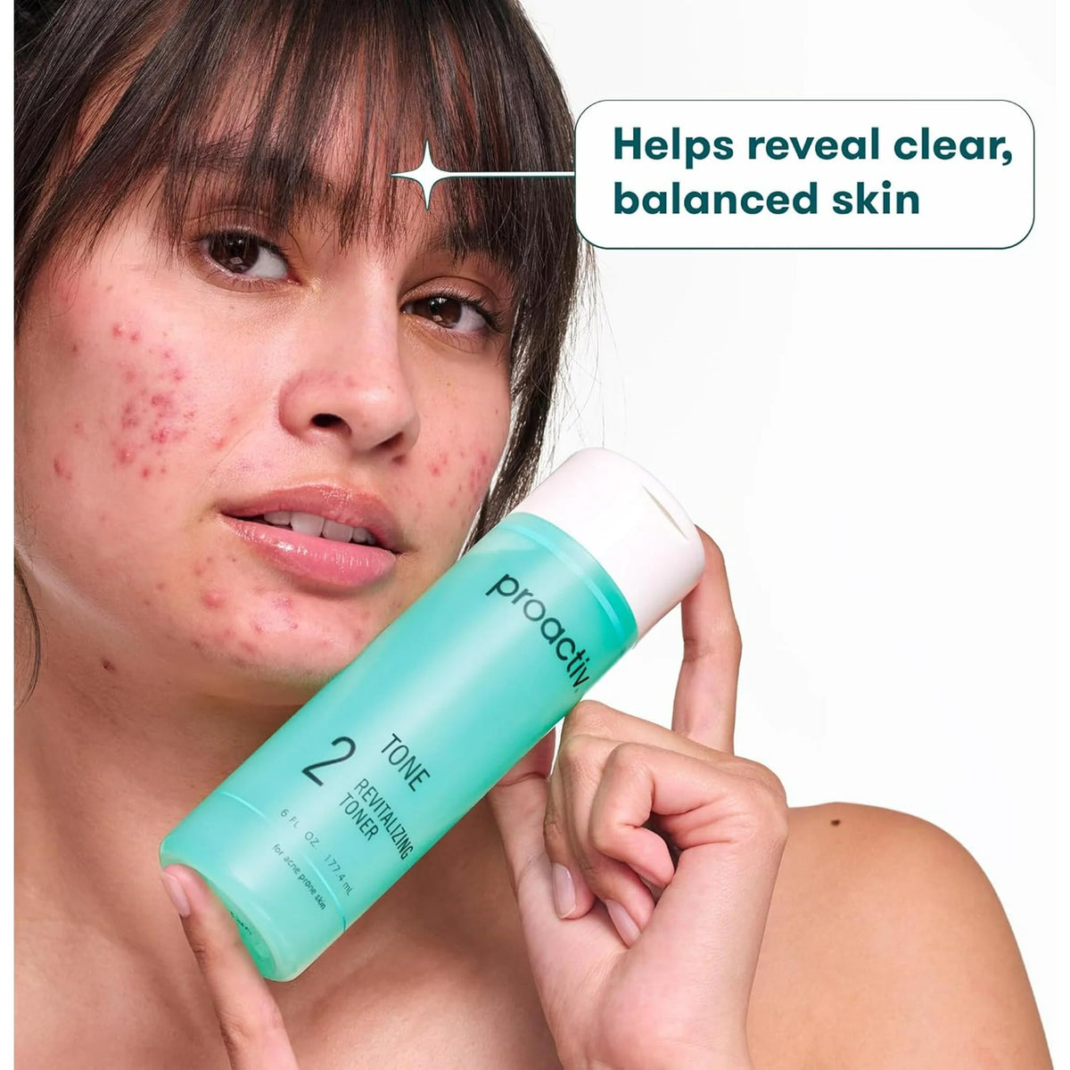 Proactiv toner ingredient label close-up showing glycolic acid and botanicals