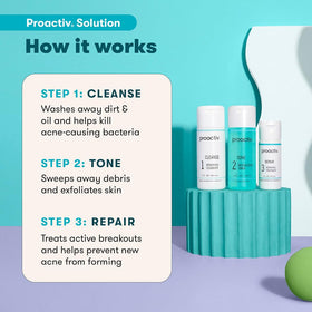 Proactiv Revitalizing Toner texture in hand highlighting exfoliating benefit