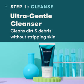 Proactiv green tea face cleanser pump showing gentle foaming action