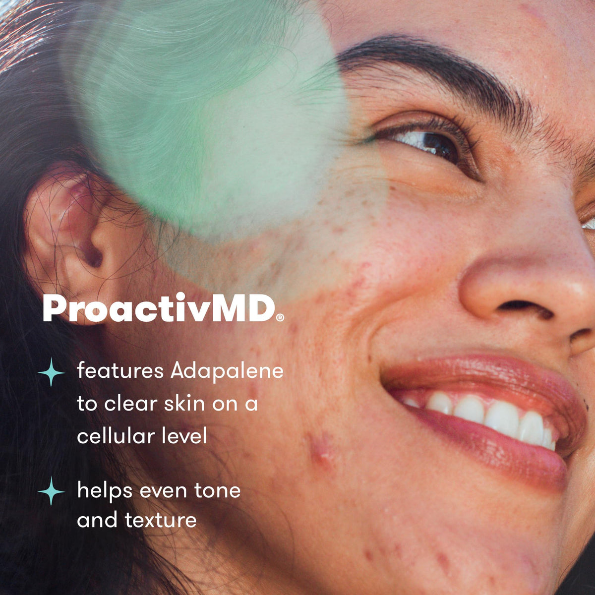 Proactiv MD products on bathroom counter, portrays daily routine lifestyle