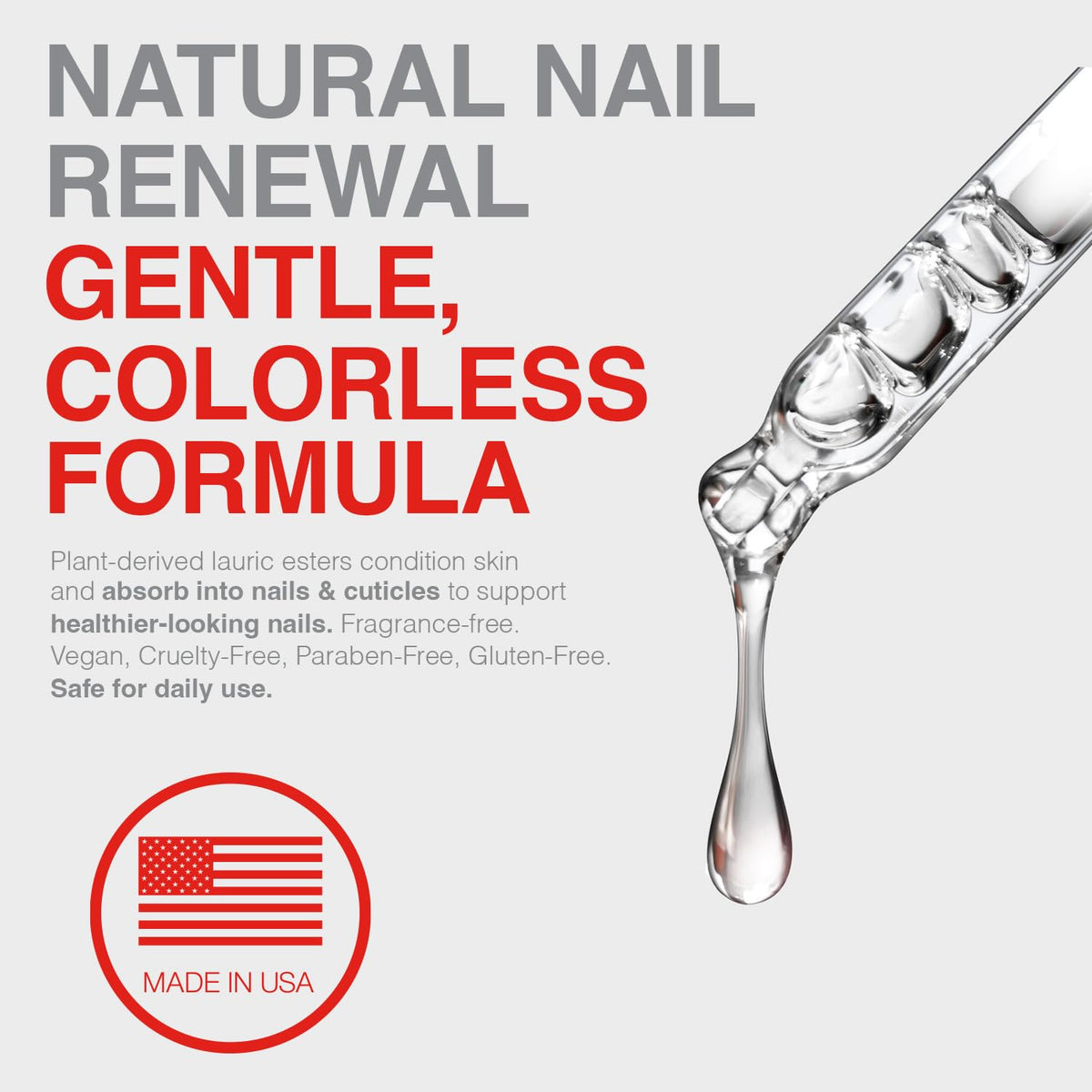 Probelle application on fingernail demonstrating easy massage-in benefit