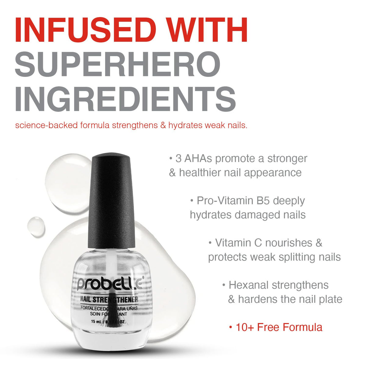 Probelle brush stroke texture highlighting smooth application and shine
