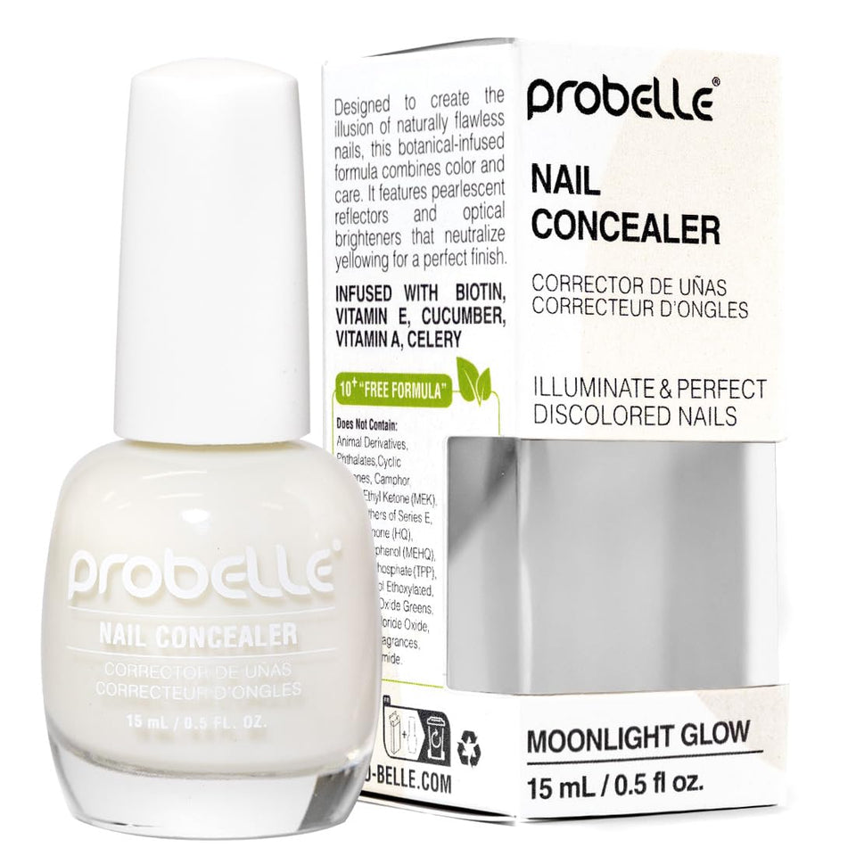 Probelle bottle front packaging showing moonlight glow finish benefit