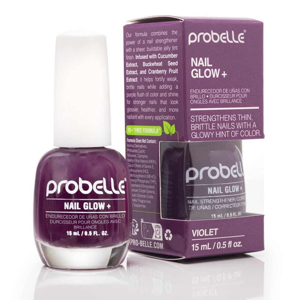 Probelle bottle front packaging showing violet jelly tint and glossy finish benefit