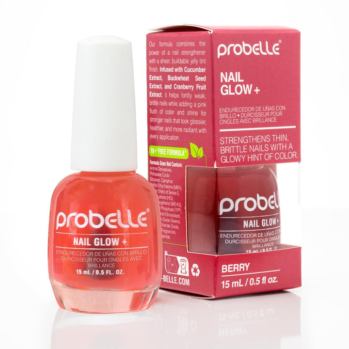 Probelle front packaging showing bottle and berry tint benefit