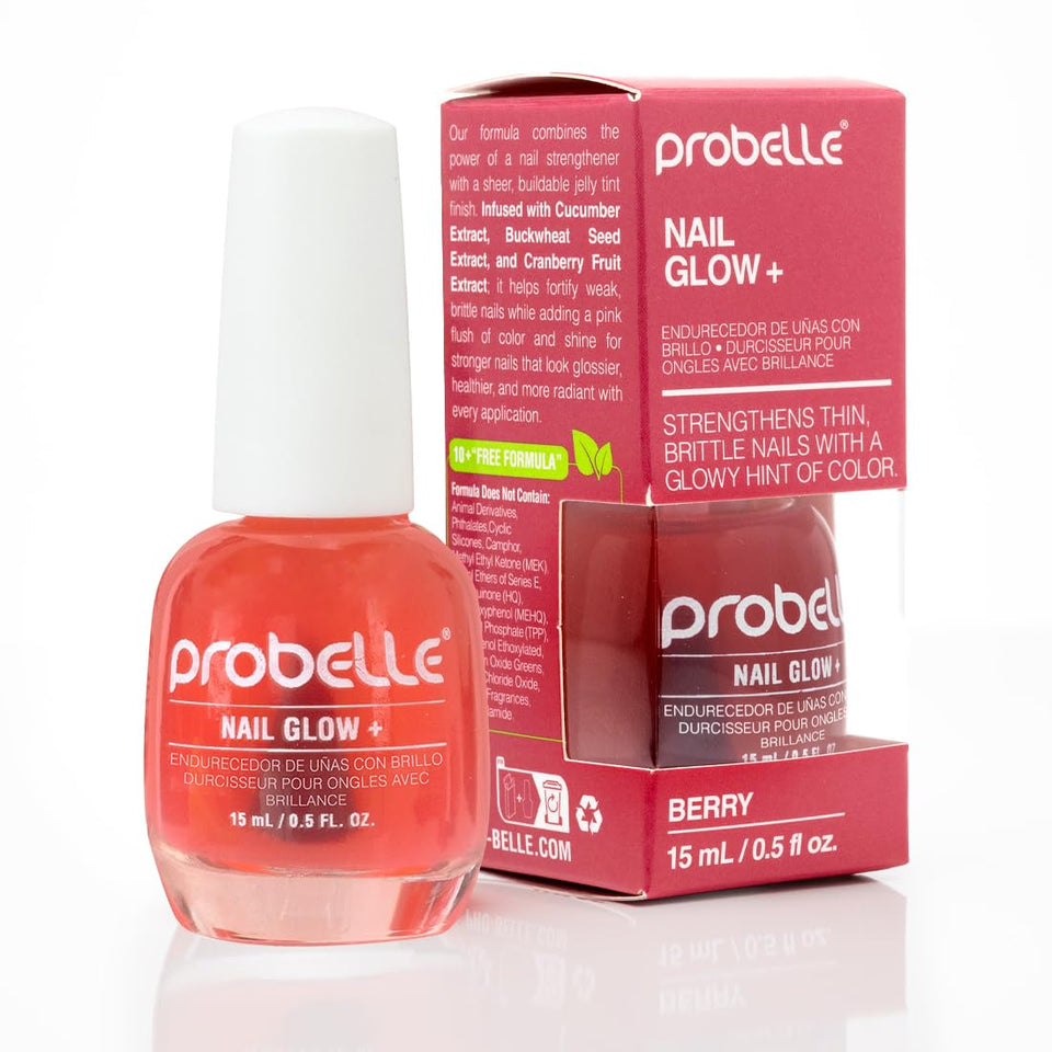 Probelle front packaging showing bottle and berry tint benefit