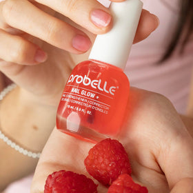 Probelle bottle next to ruler showing 0.5 oz size benefit