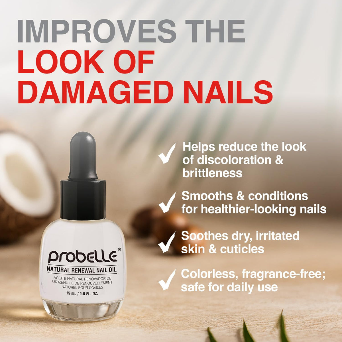 Probelle nail texture comparison showing smoother surface benefit