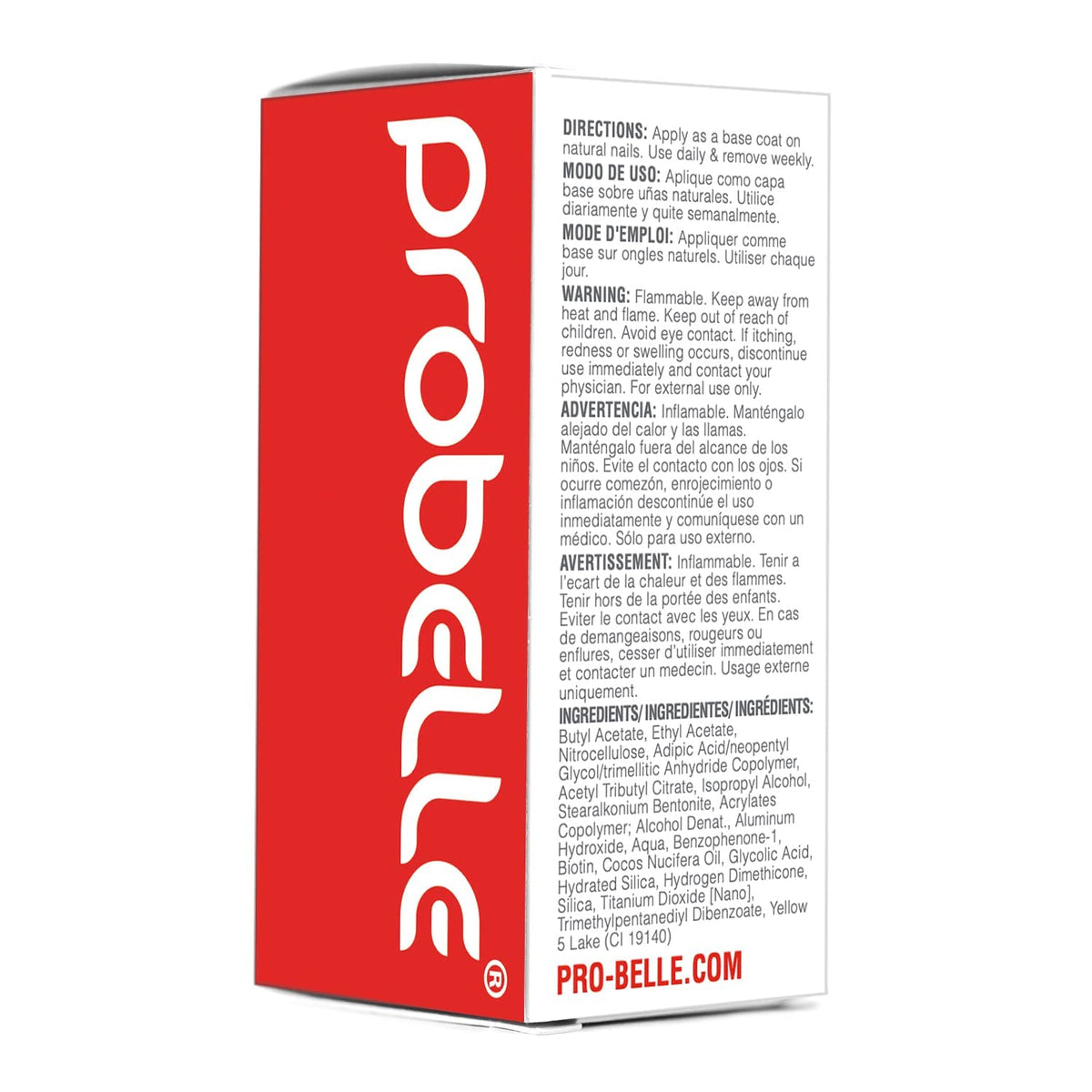 Probelle storage and packaging showing upright bottle safety and product preservation
