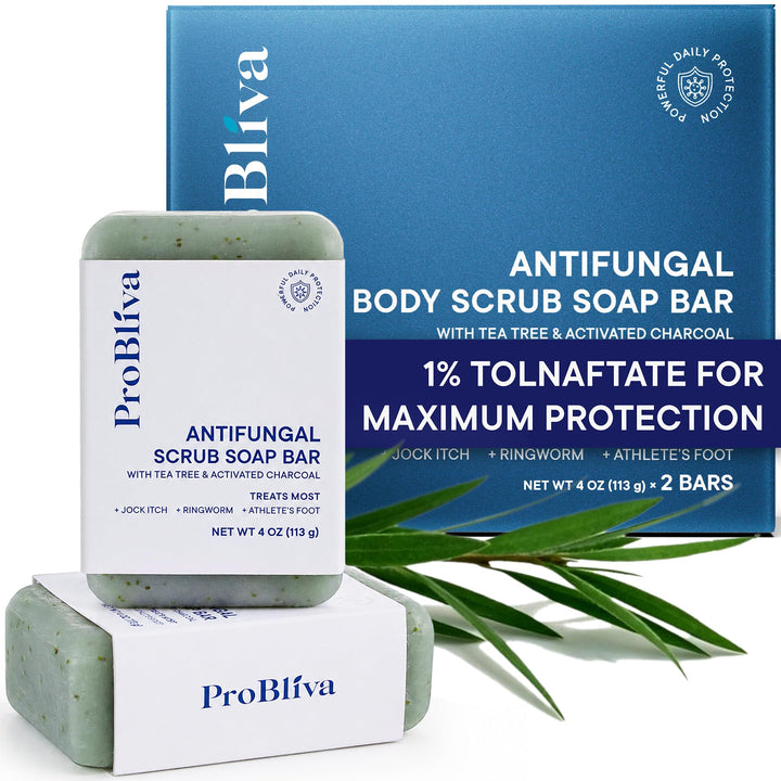 ProBliva front view of soap bars showing labeling and medicated benefits