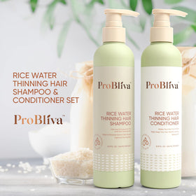 ProBliva styled hair before and after for thicker-looking results