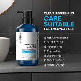 ProBliva in-shower use rinsing away sweat and impurities effectively