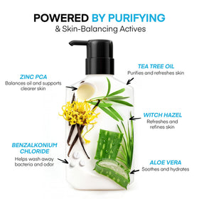 ProBliva with tea tree leaves highlighting purifying botanical benefit