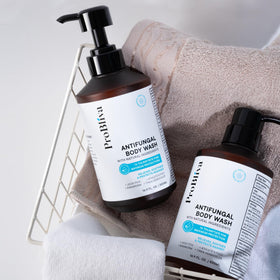 ProBliva applied to feet between toes using brush to reduce moisture and odor