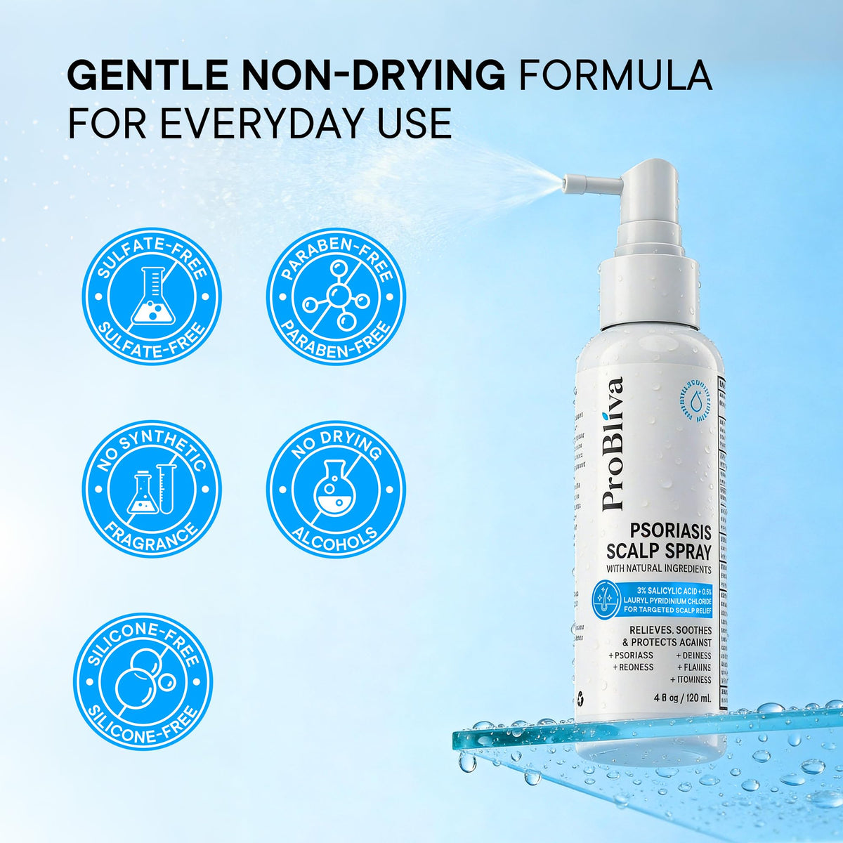 ProBliva ingredient label readable to show gentle formulation benefit