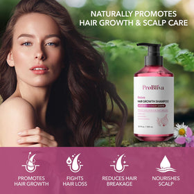 ProBliva shampoo in hands under shower showing easy rinsing