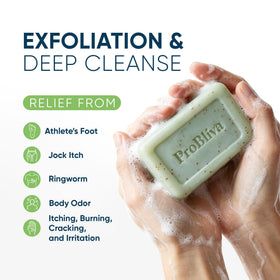 ProBliva close-up of charcoal texture highlighting deep-cleansing action