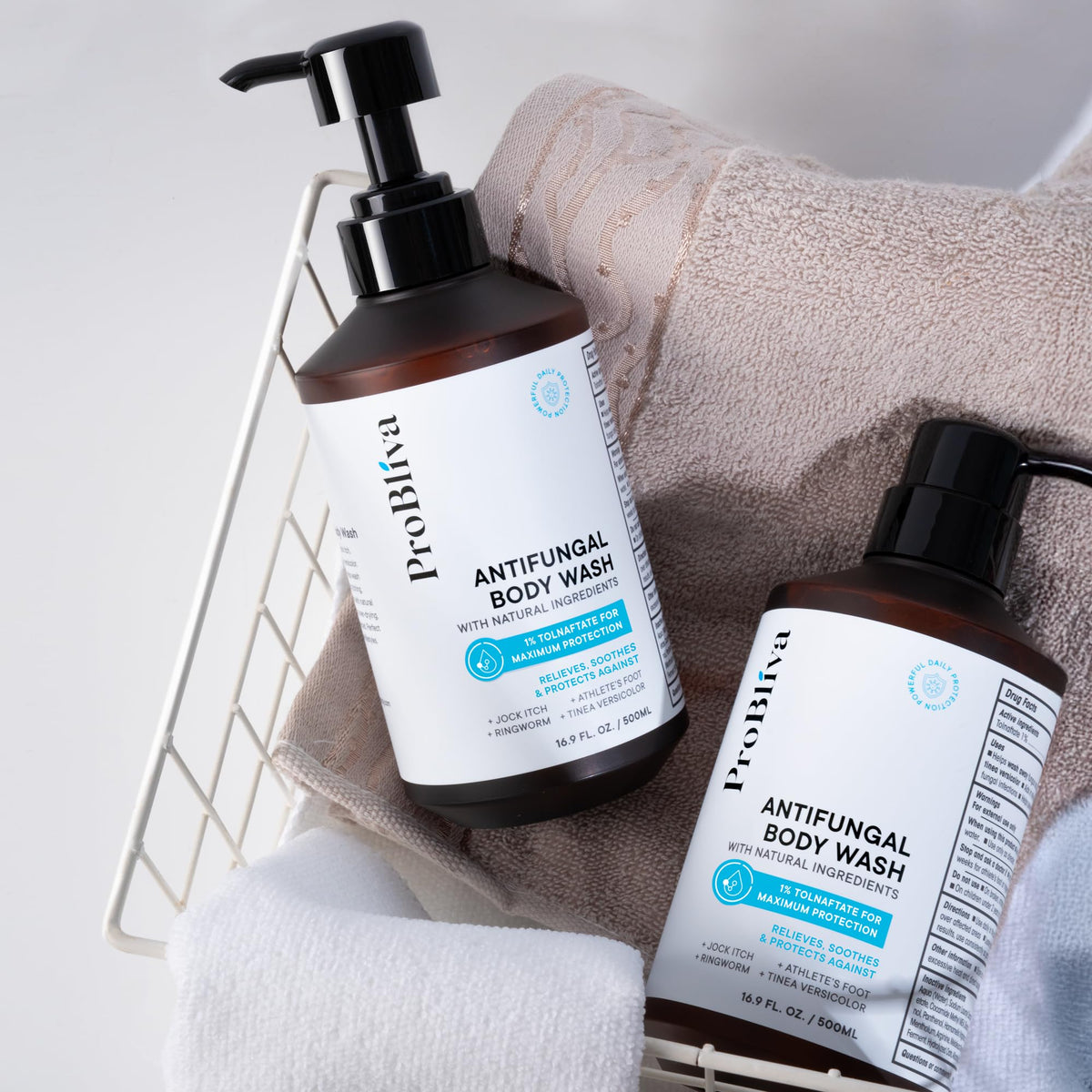 ProBliva gel lather texture close-up illustrating gentle spreadability and cleansing