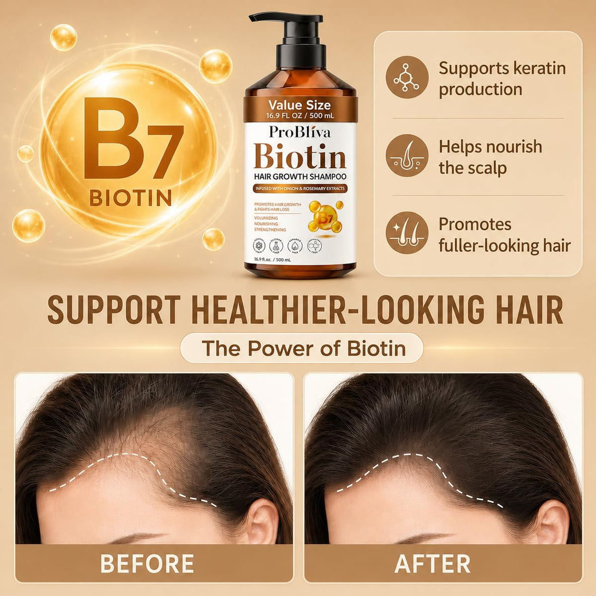 ProBliva shampoo lather demonstrating gentle cleansing and build-up removal benefit