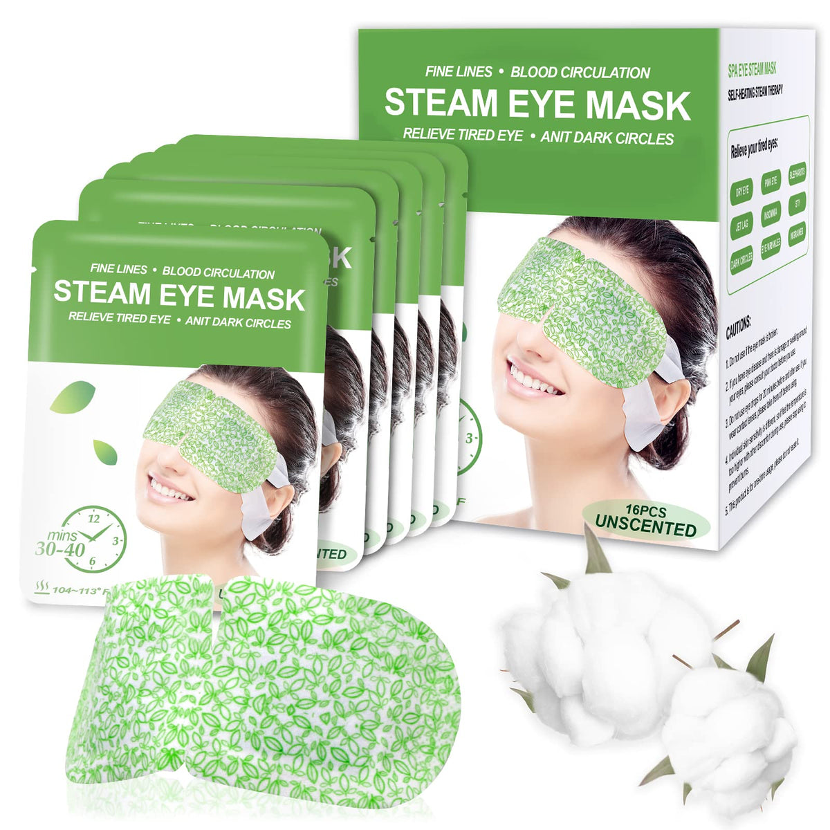 ProCIV front packaging showing 16 disposable steam eye masks, convenient travel relief